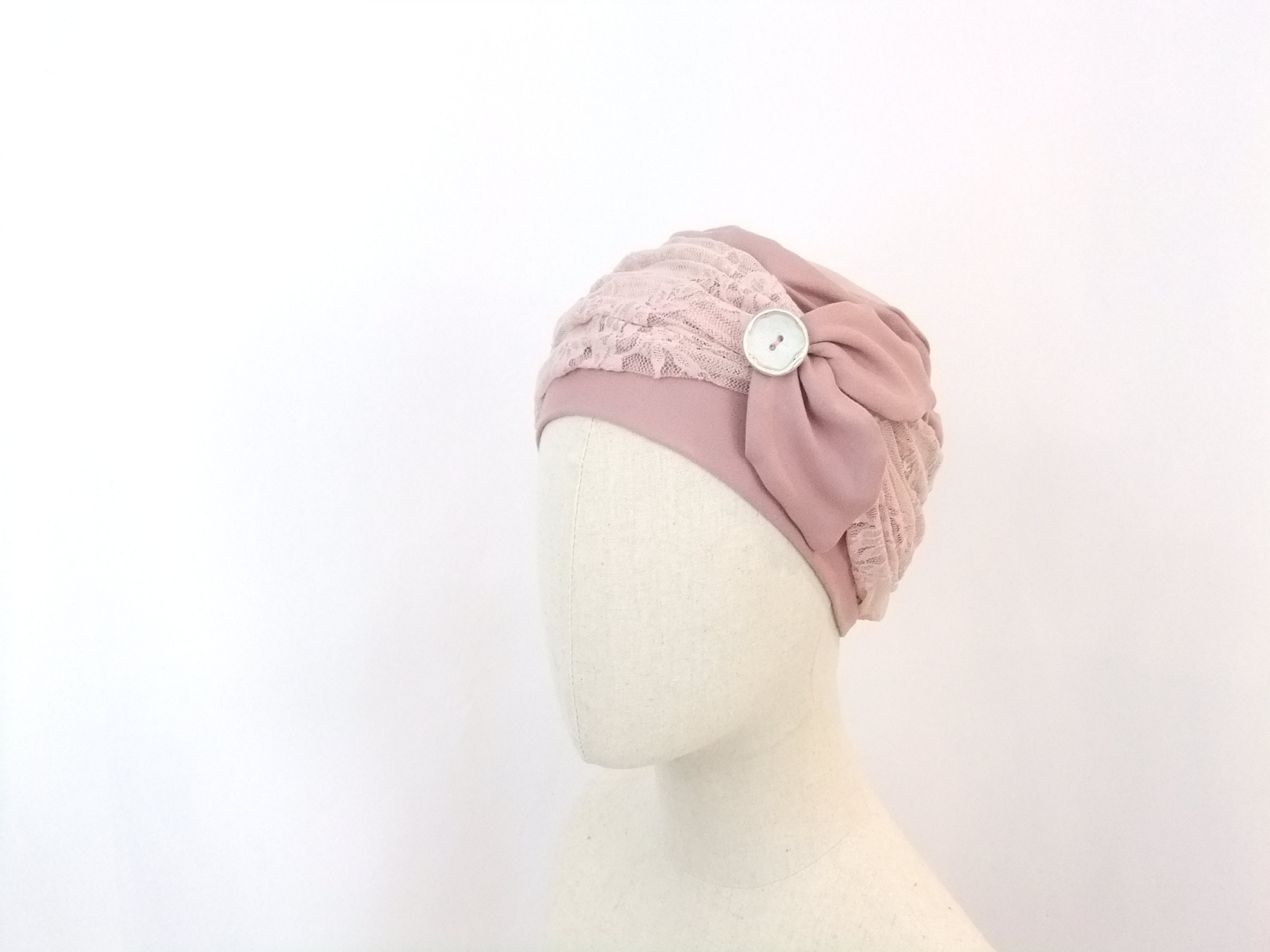 Pink Lace Turban - Etsy