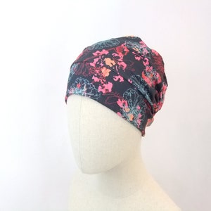 Cotton chemo headwear, chemo hat for a woman, zinnia