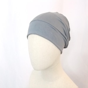 Grey bamboo chemo hat