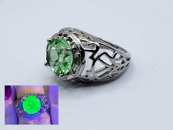 Vintage glass rings clearance