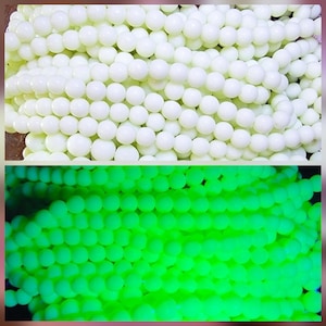 25pcs Custard Uranium Glass Beads Czech Smooth Round 6mm 8mm
