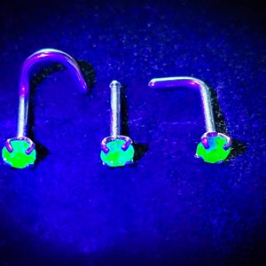 Uranglas Nasenring aus chirurgischem Stahl 316L