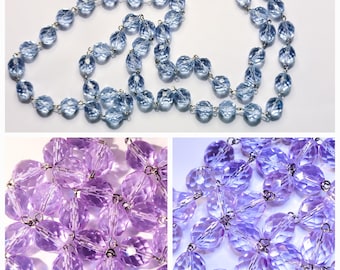 Neodymiumglas ketting kleur veranderende alexandrietglas facetkralen vintage