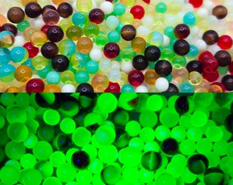 20pc Mixed Uranium Glass Marbles
