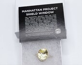Manhattan Project Ring Faceted Glass Shield 925 Sterling Silver