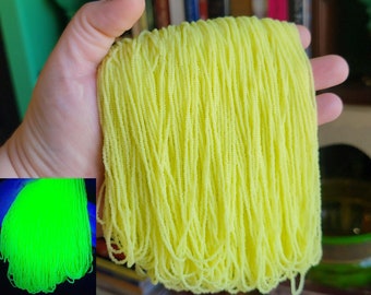 10/0 13/0 Uranium Glass Seed Beads Rocaille Yellow 10g Czech