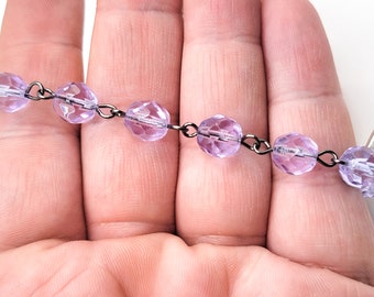 ネオジムガラスブレスレット 色が変わるアレキサンドライトガラス