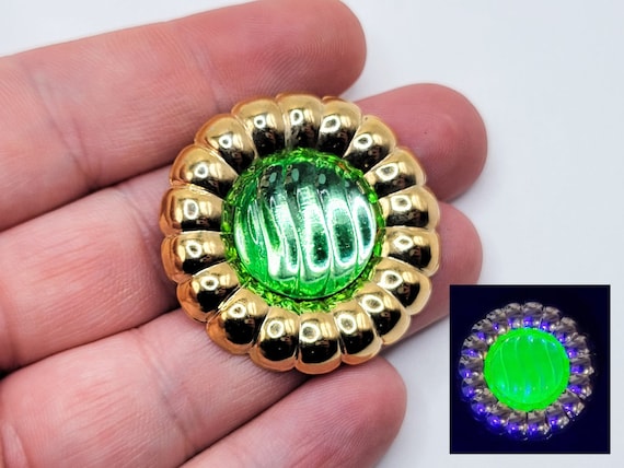 Uranium Glass Dress Clip Vintage Scarf Clip Shoe Clip