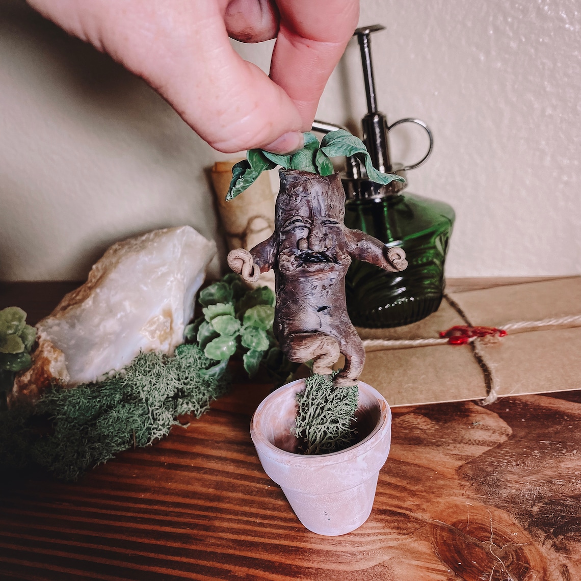 OOAK Mandrake Plant Small Mandrake Harry Potter Plant baby