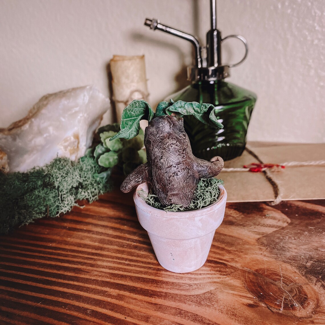 OOAK Mandrake Plant Small Mandrake Harry Potter Plant baby