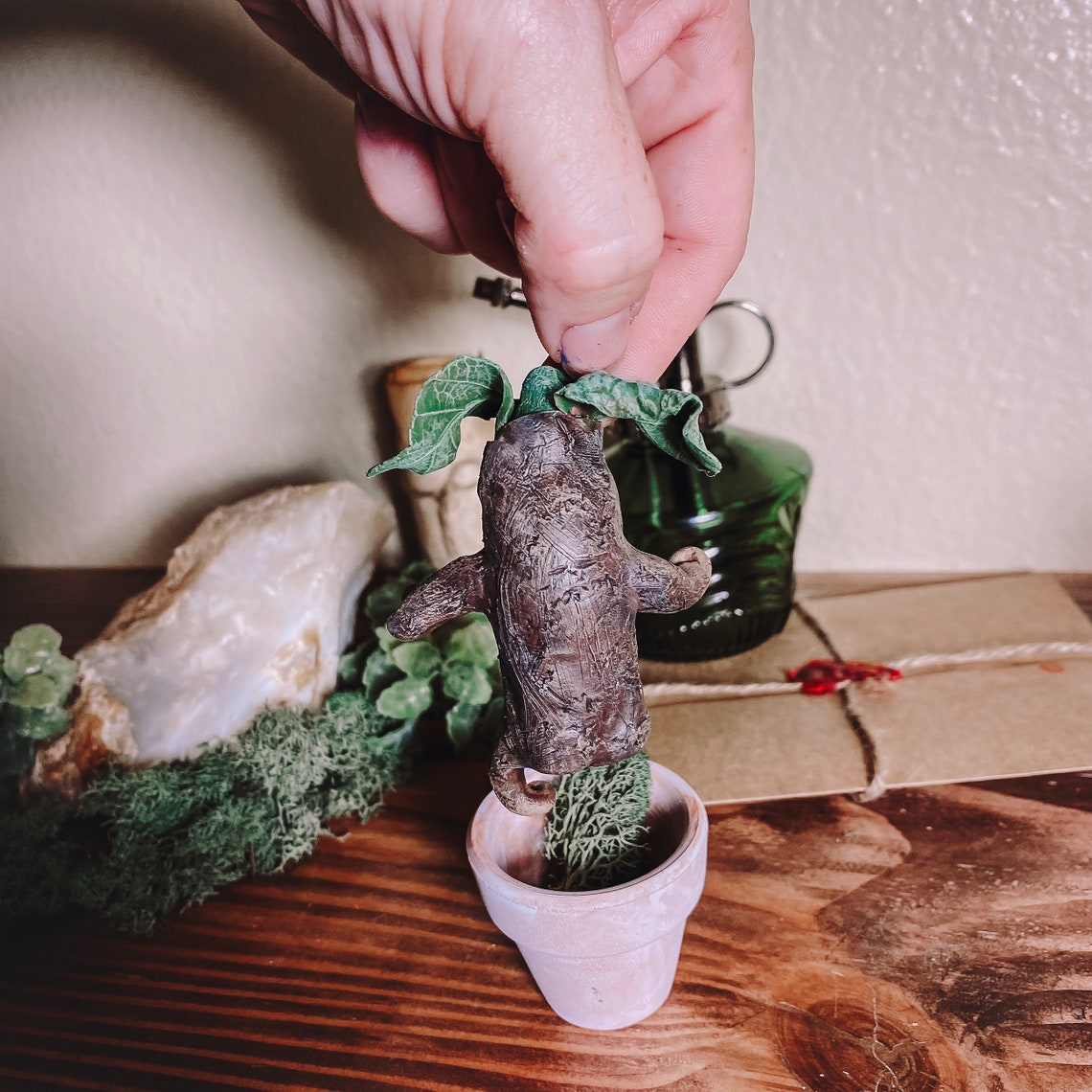 OOAK Mandrake Plant Small Mandrake Harry Potter Plant baby