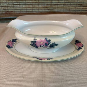 Vintage Cherry Blossom China made in Japan Gravy Boat Serving Piece