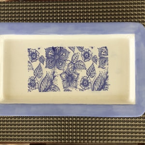 Treasure Coast Platter, handpainted ceramic,  pottery, MumGaya Ceramics