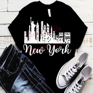 New York Skyline Traveler Passport Stamp Souvenir Design 2 that can be downloaded as Jpg, Png, and Cut Layer SVG
