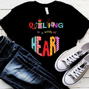 QUILTING is a Work of HEART, Quilters Design 2 Svg, Png, Pdf, Jpg Digital Download Files