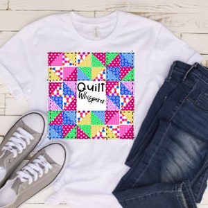 Quilt Whisperer, Quilter Seamstress Patchwork Quilt Design 5 Svg, Png, Pdf, Jpg Digital Download Files