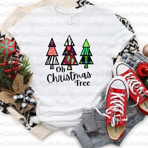 Merry Christmas Abstract Patterned Christmas Tree Trio Design 1, Svg, Png, Jpg, Pdf Digital Download
