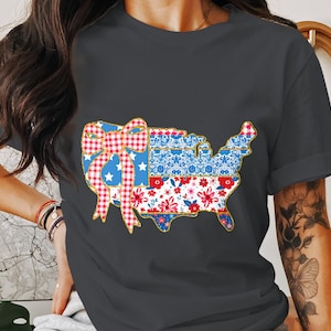 Festlicher vierter Juli USA-Kartendesign, hochauflösendes Sublimationsdesign, Vaterländischer Urlaub Sofortiger digitaler Download, Png-Datei, 300 dpi