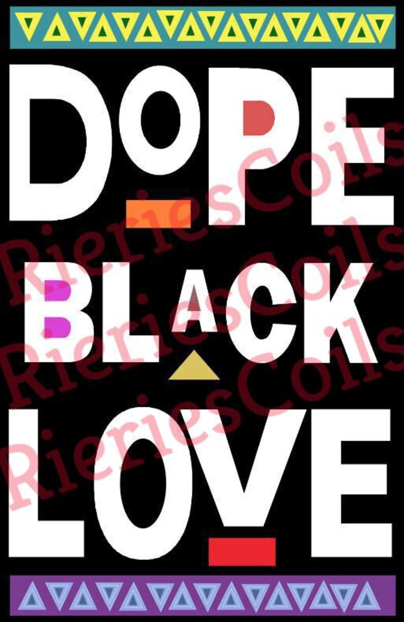 Dope Black LOVE 1 Printable Design Vector Clipart Jpg Png Etsy