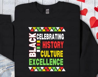 Unique Black History Month Design, Celebrating Black History, Black Culture, Excellence Design, Instant Digital Download, PNG File