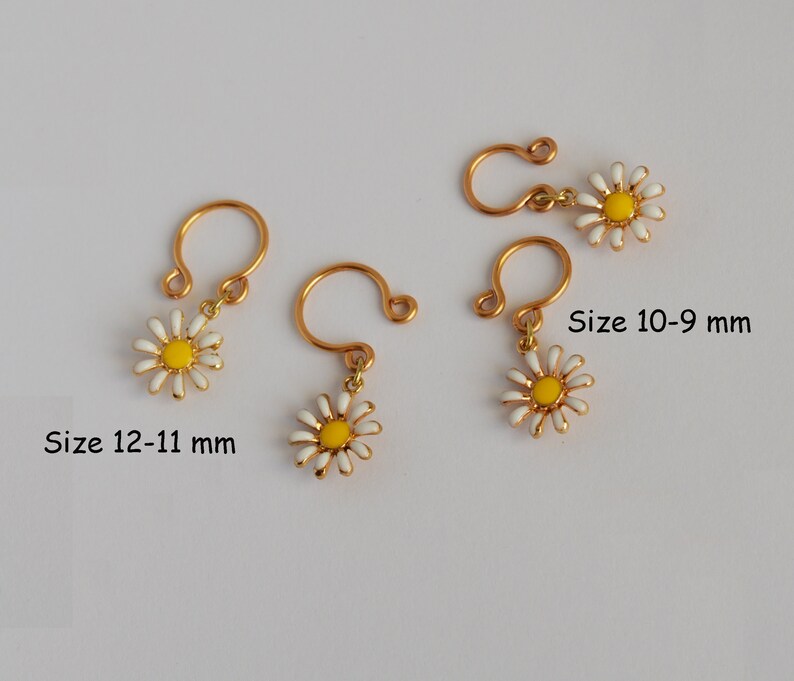 Daisy Flower Nipple Rings / Gold Nonpiercing Nipple Clamps Etsy