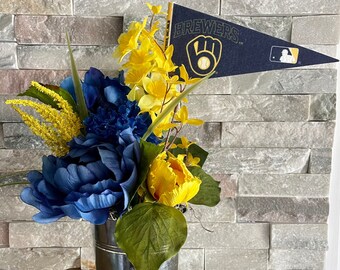 Milwaukee Brewers zijden bloemstuk