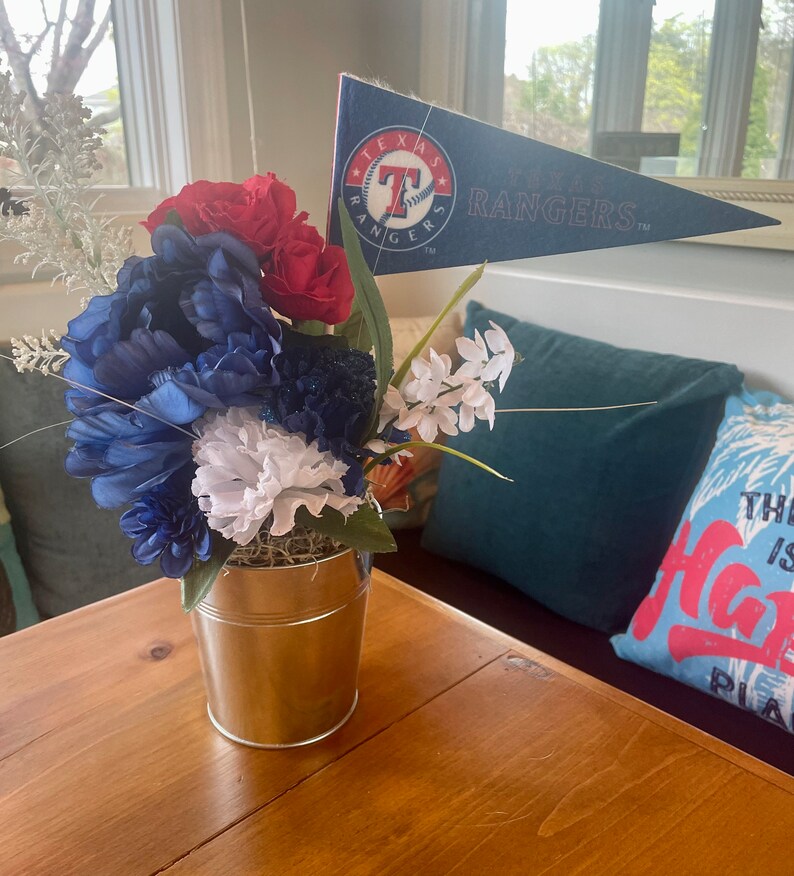 Texas Rangers Silk Floral Arrangement - Etsy
