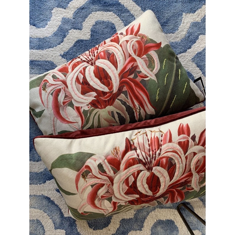 Set of 2 NY botanical Gardens Beaded Pillows