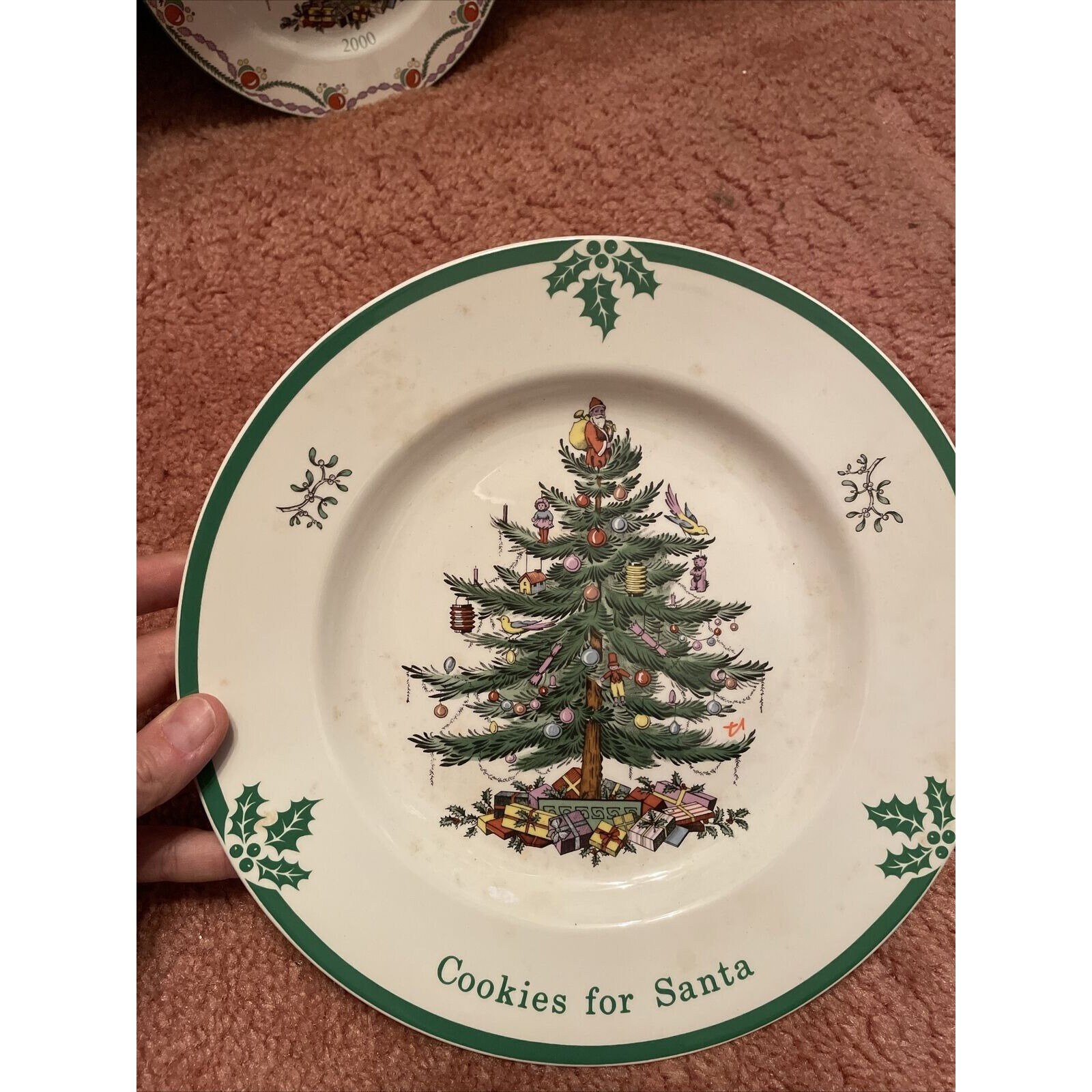 Spode Christmas Tree Cookies For Santa Plate 10.5 Inches Etsy