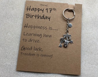 17th Birthday - Learn to Drive - Keyring - *Free Delivery*