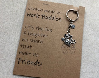 Work Buddies / Friends - Keyring / Bag Charm - *Free Delivery*