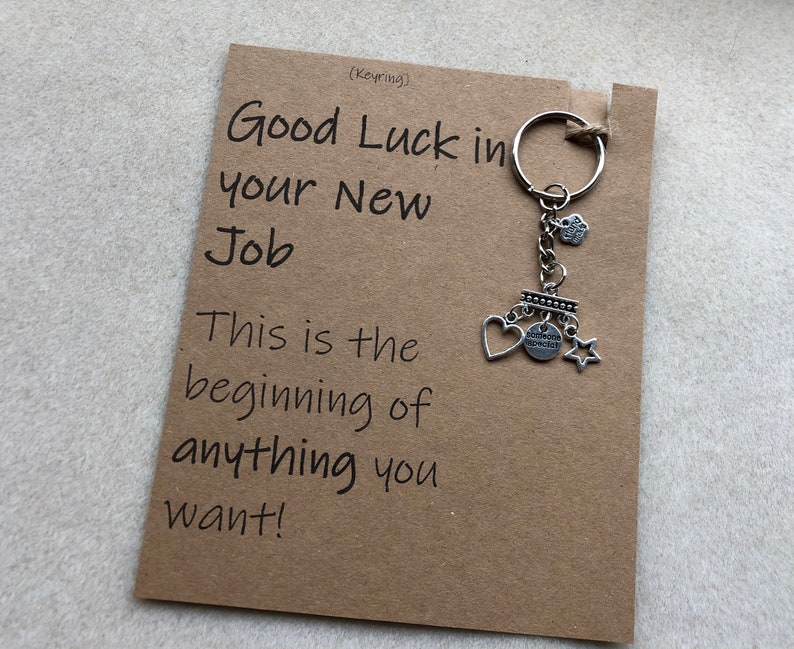 Viel Glück im neuen Job Schlüsselanhänger / Taschenanhänger | Etsy