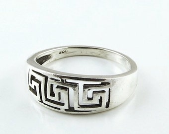 SOLID STERLING SILVER Ring, Handmade Silver Ring, Celtic Ring, Gift for Her, Sizes K L M N Free Post