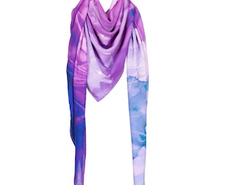Beyond the End, LUXURY RAYON SCARF in purple