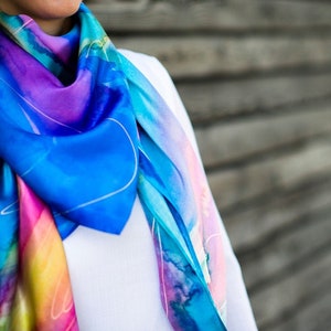 Rainbow Maker LUXURY SILK SCARF image 4