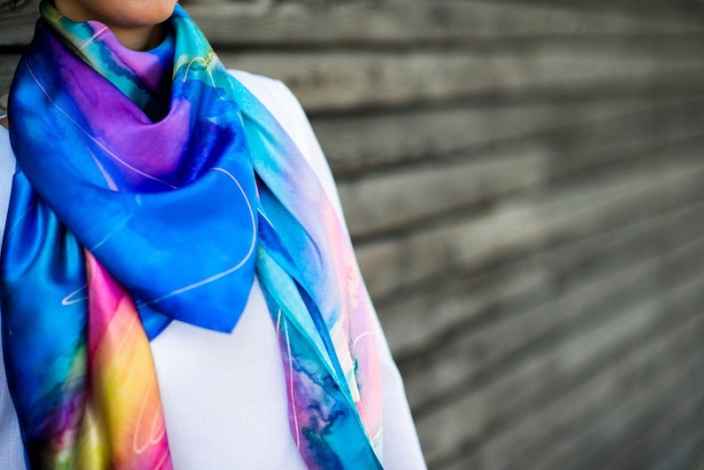 Rainbow Maker LUXURY SILK SCARF image 4