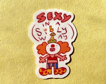 Sticker clown idiot | Résistant à l'eau | Résistant aux intempéries | Mignon | Créations