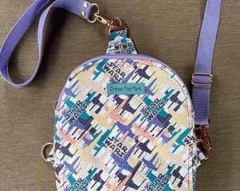 Bolso bandolera de Star Wars, de algodón acolchado, con herrajes en oro rosa