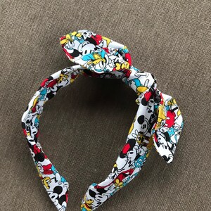 Headbands with character, Fab Five, Mickey, Minnie, Pluto, Goofy,Donald and Daisy themed bow band