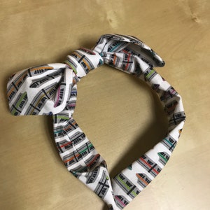 Headbands with character, Monorail themed bow band