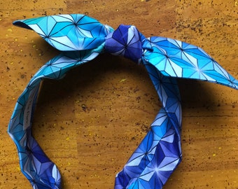 Headbands with character, Spaceship Earth, epcot themed bow band