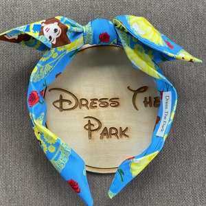 Headbands with character, Beauty and the Beast, Belle  themed bow band