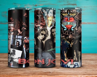 Bon Jovi tumbler Wrap - 20 oz skinny