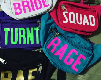 Personalized / Custom Fanny Pack (Travel, Bachelorette, Birthdays, EDC, Music Festivals)