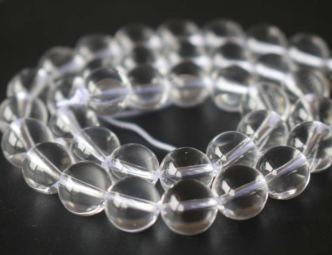 Natural Crystal Quartz Smooth and Round Stone Beads,4mm/6mm/8mm/10mm ...