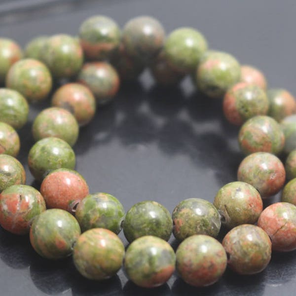 6mm/8mm/10mm/12mm Unakite Beads,Smooth and Round Stone Beads,15 inches one starand