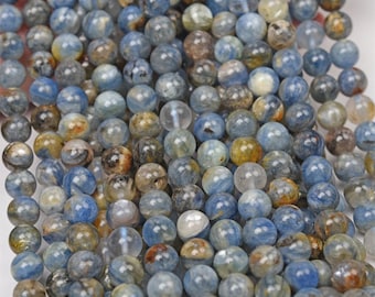 Perles de cyanite bleue naturelle, 6 mm/8 mm/10 mm/12 mm, fourniture de perles de cyanite naturelle, 15 pouces un rang