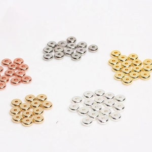 100 pcs 14k Gold Plated Spacer Beads, Copper Findings Beads,Handmade Jewelry making loose beads