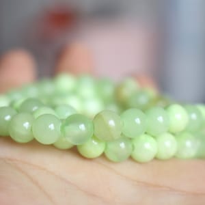 4mm/6mm/8mm/10mm/12mm Jade Smooth Round Beads, Candy Jade Beads,15 inches one starand