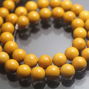 Yellow Jasper Beads,6mm/8mm/10mm Smooth and Round Yellow Jasper Beads,15 inches one starand